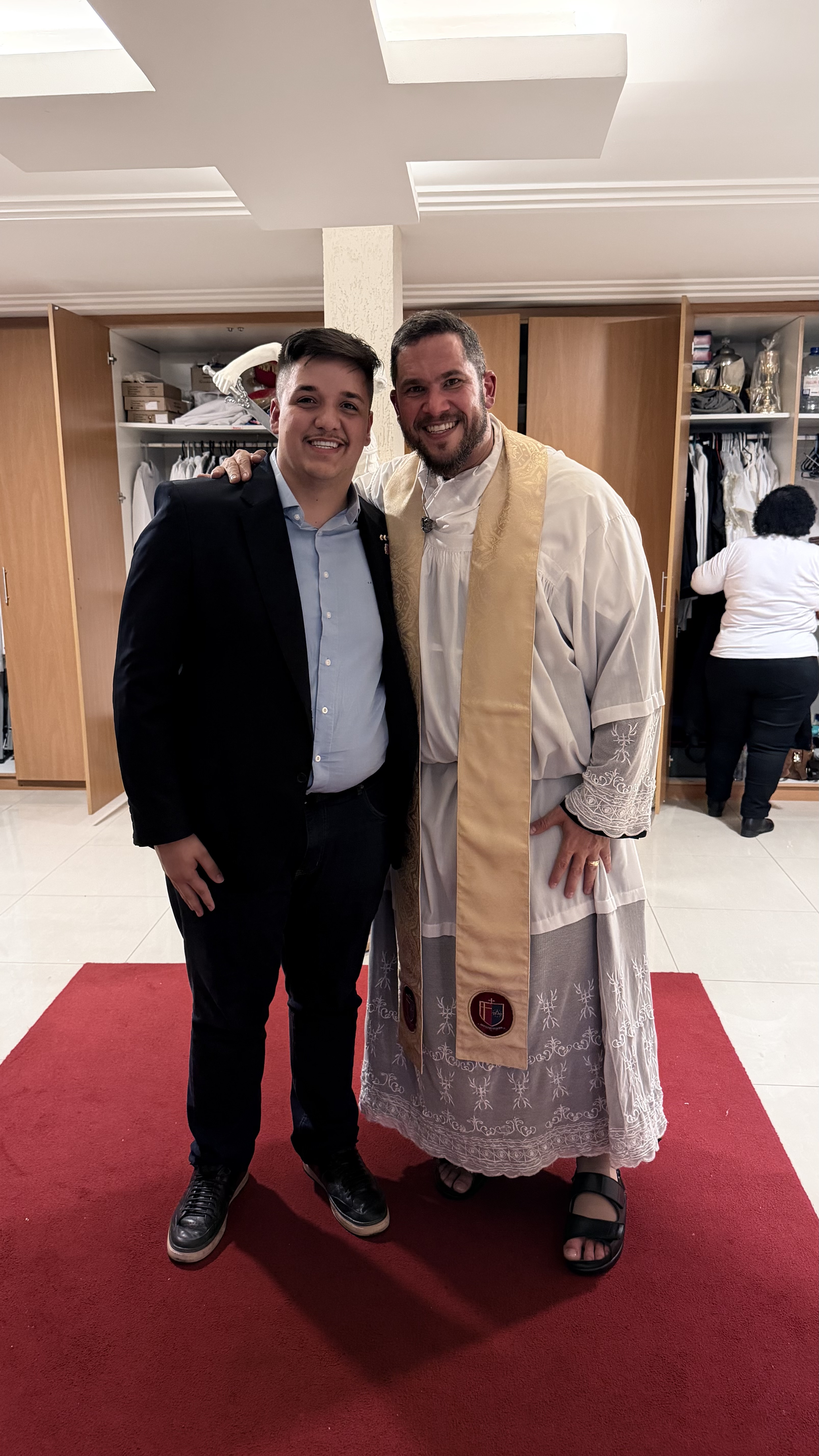 Padre Ailton Cardoso, fundador da Fraternidade São João Paulo 2, onde parabenizou o trabalho realizado pela Juventude Crista na Capital.